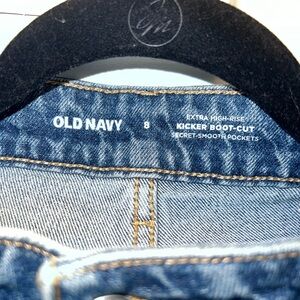 Old Navy high rise, boot kicker jeans.